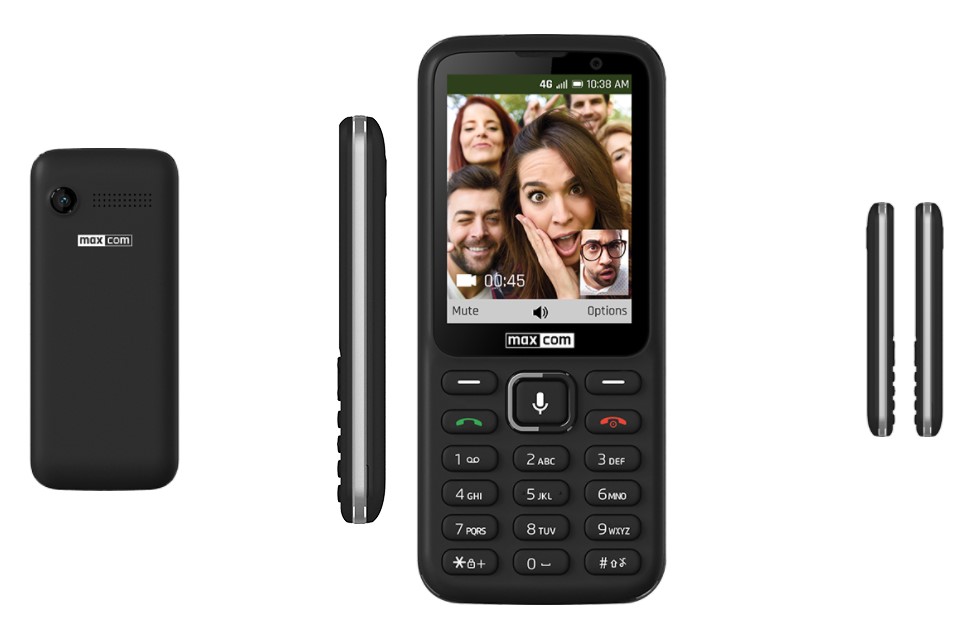 Tlačítkový telefon Maxcom Classic MM139 Banana, černá