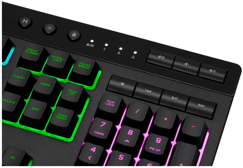 Herná klávesnica Corsair K55 RGB PRO, 5Z RGB, Rubber Dome