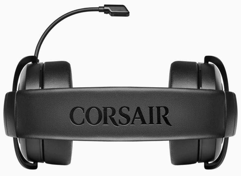 značka Corsair na slúchadlách