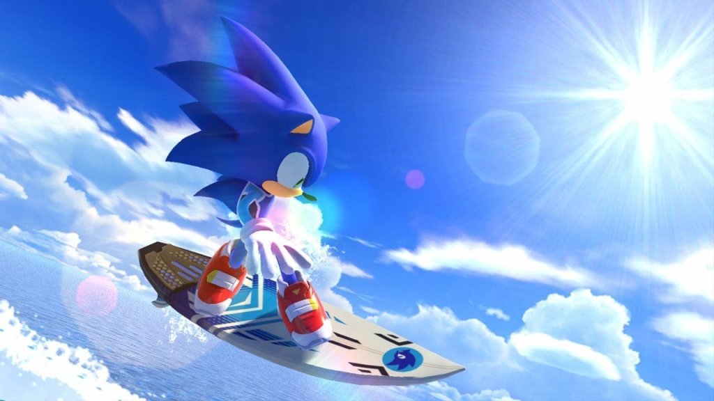 Sonic na surfe