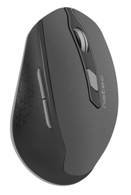 Tichá bezdrôtová myš Natec Siskin, 2400 DPI, čierna