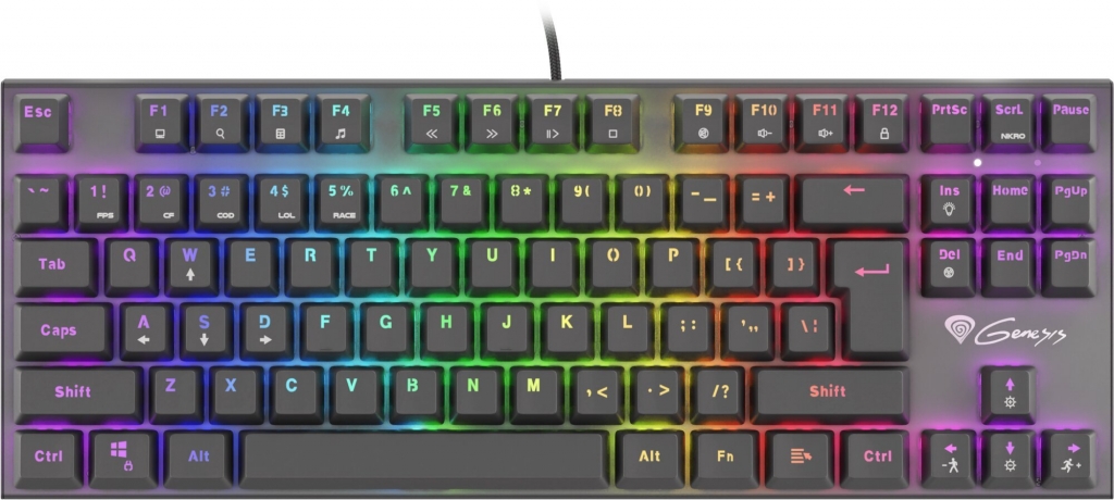 Mechanická klávesnica Genesis Thor 300 TKL RGB, US layout