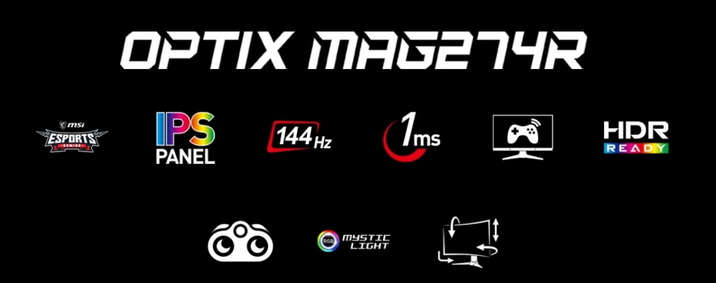 Herný monitor MSI Optix MAG274R, 27 ", IPS