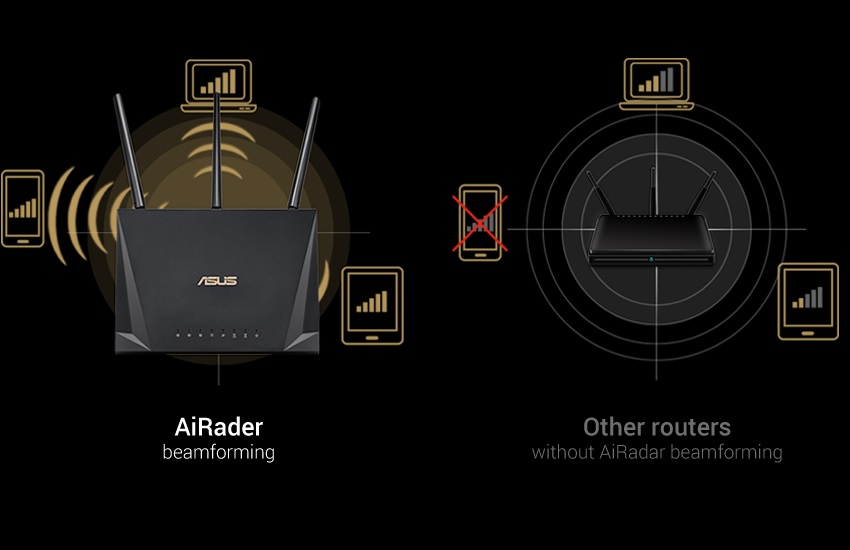 WiFi router ASUS RT-AC65P, AC1750