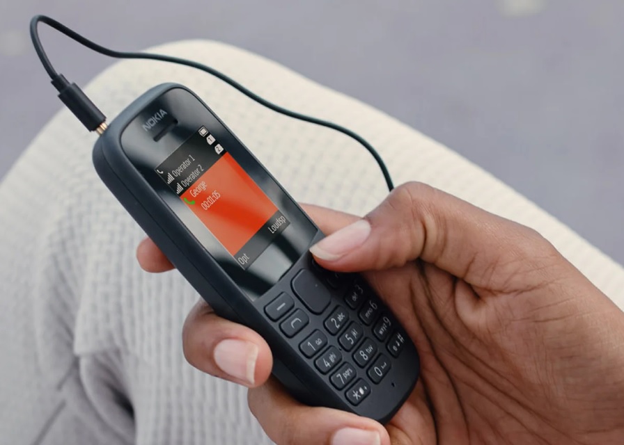 Tlačítkový telefon Nokia 105 DS 2019, černá