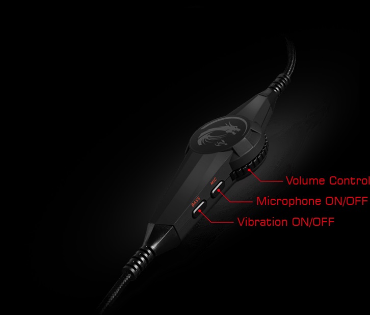 Herní headset MSI DS502, 7.1, černá