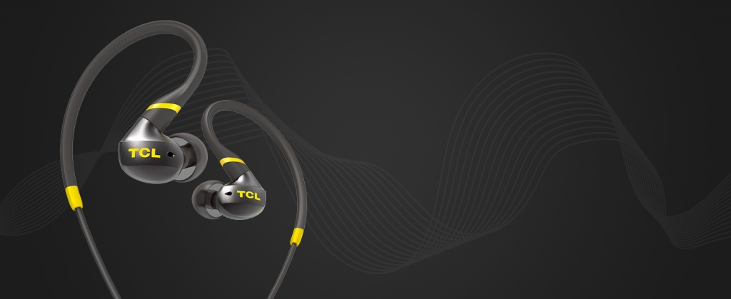 TCL ACTV100WT sportovní sluchátka do uší, drátová, mikrofon,bílá