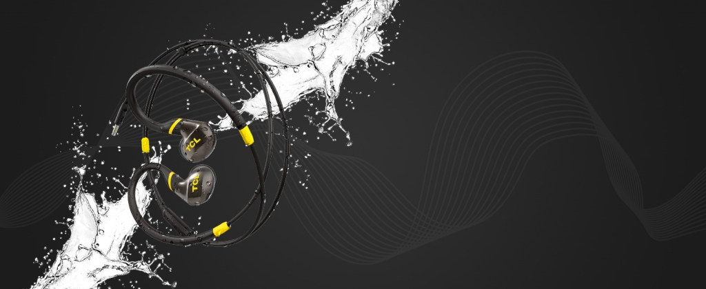 TCL ACTV100WT sportovní sluchátka do uší, drátová, mikrofon,bílá