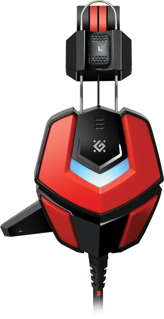 Headset Defender Ridley, s mikrofonem, červeno-černá