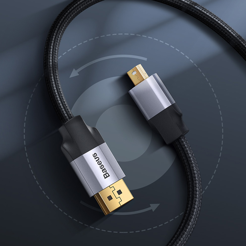 Kabel MiniDP/DP Baseus Enjoyment Series, obousměrný přenos, 3m