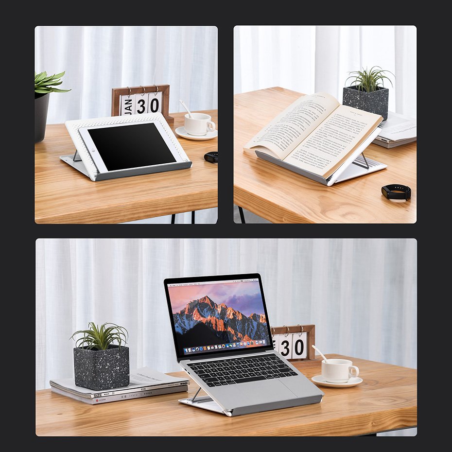 Stojan na notebook Baseus SUDD-2G, přenosný, bílá-šedá