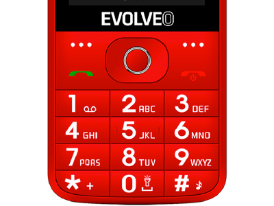 Tlačidlový telefón pre seniorov Evolveo EasyPhone AD, čierna