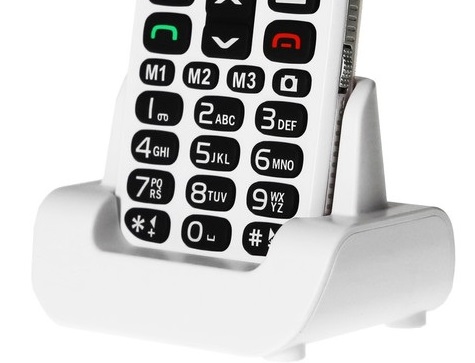 Tlačítkový telefon pro seniory Evolveo EasyPhone XD, bílá