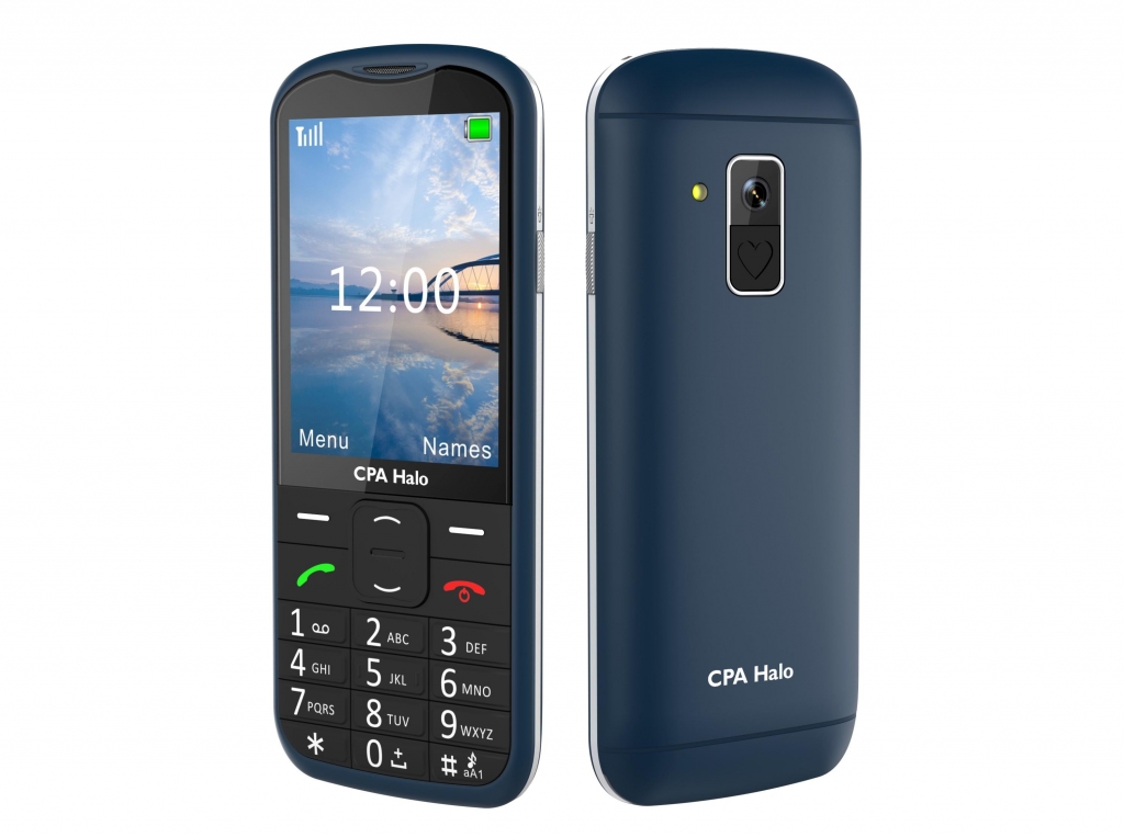 Tlačítkový telefon pro seniory CPA Halo 18, modrá
