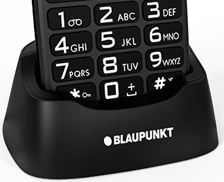 Tlačidlový telefón Blaupunkt BS 04, čierna-modrá