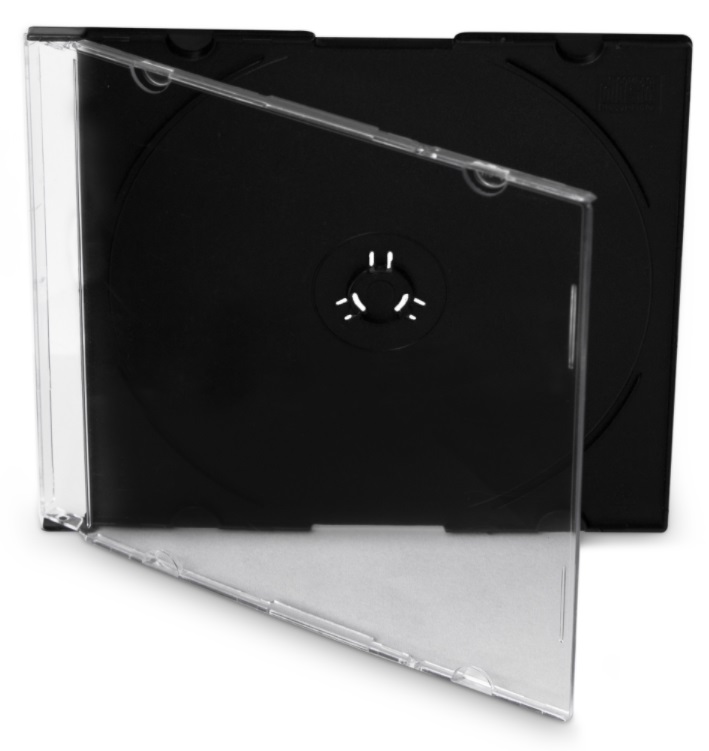 Box na CD COVER IT, slim, 10 ks/bal, černý/čirý