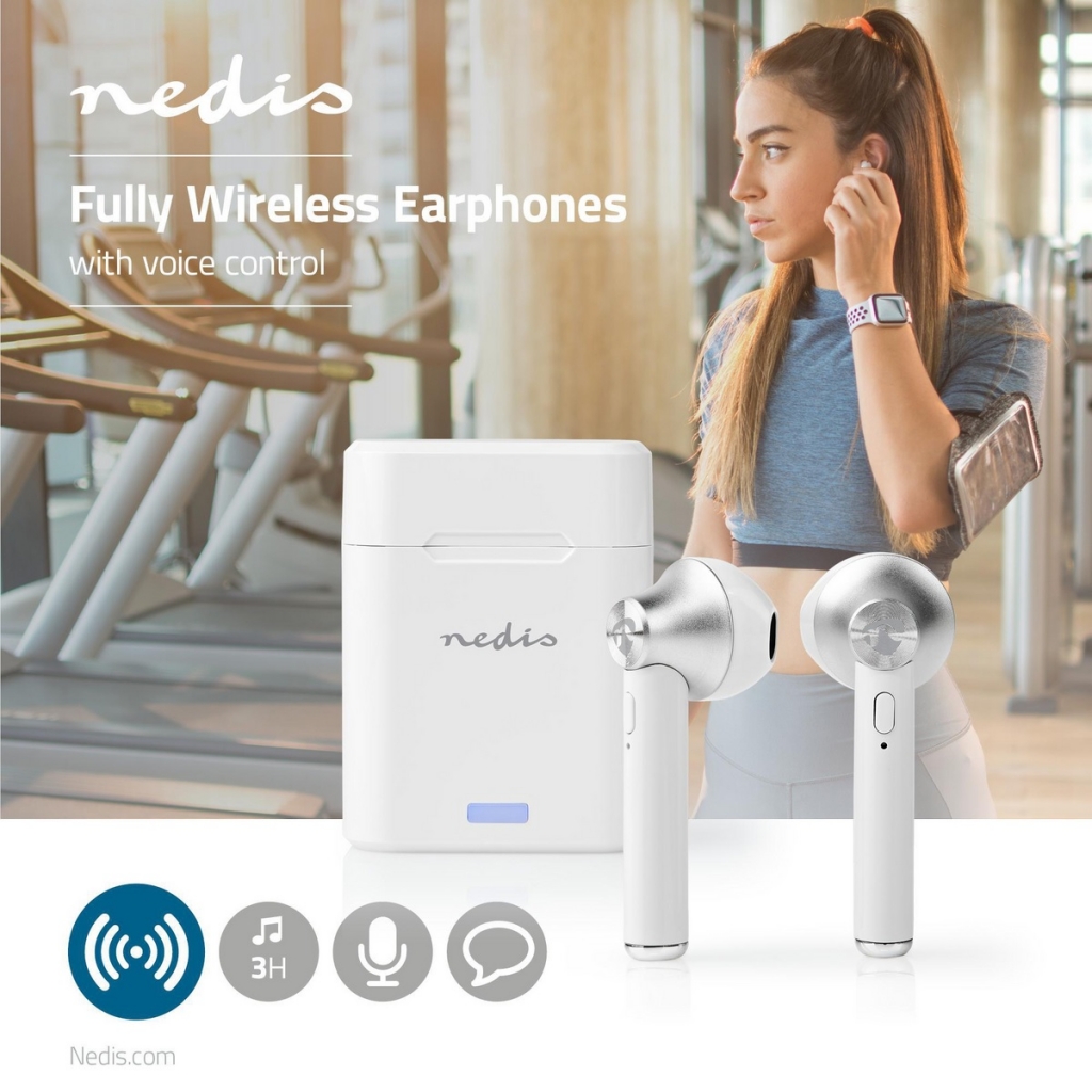 True Wireless slúchadlá Nedis HPBT3052WT