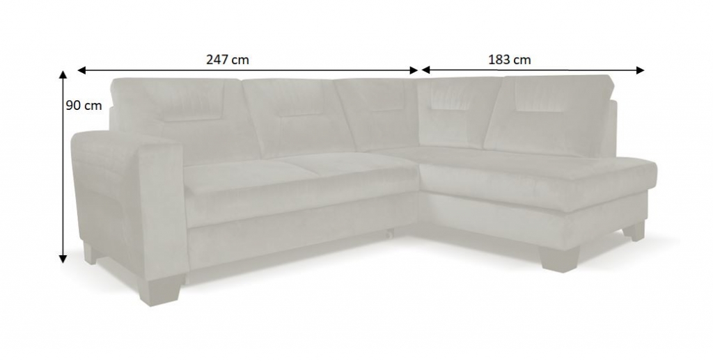 rozměry sedačky Bitonto 