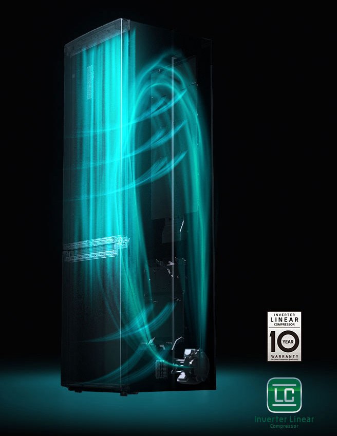 Kombinovaná chladnička s mrazničkou dole LG GBP62PZNBC, B
