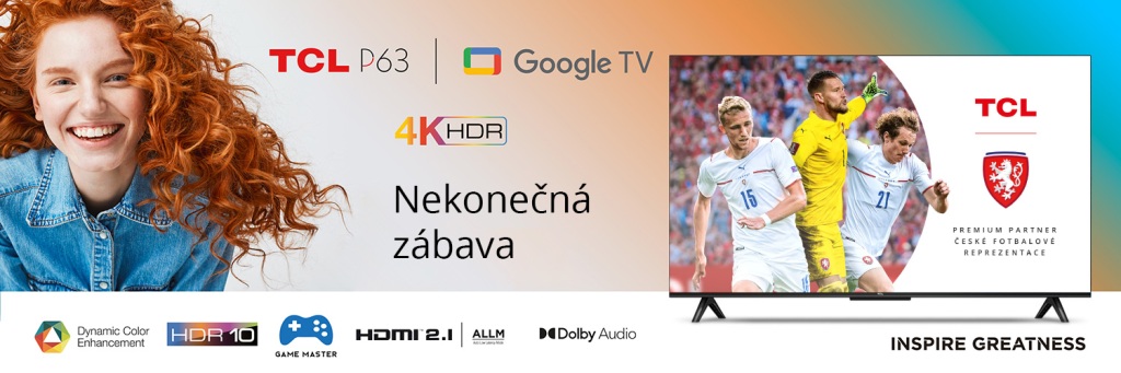 TCL P635 4K HDR TV – velká porce zábavy díky Google TV a pestré výbavě