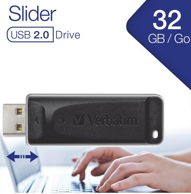 USB kľúč VERBATIM USB Flash SLIDER 64GB