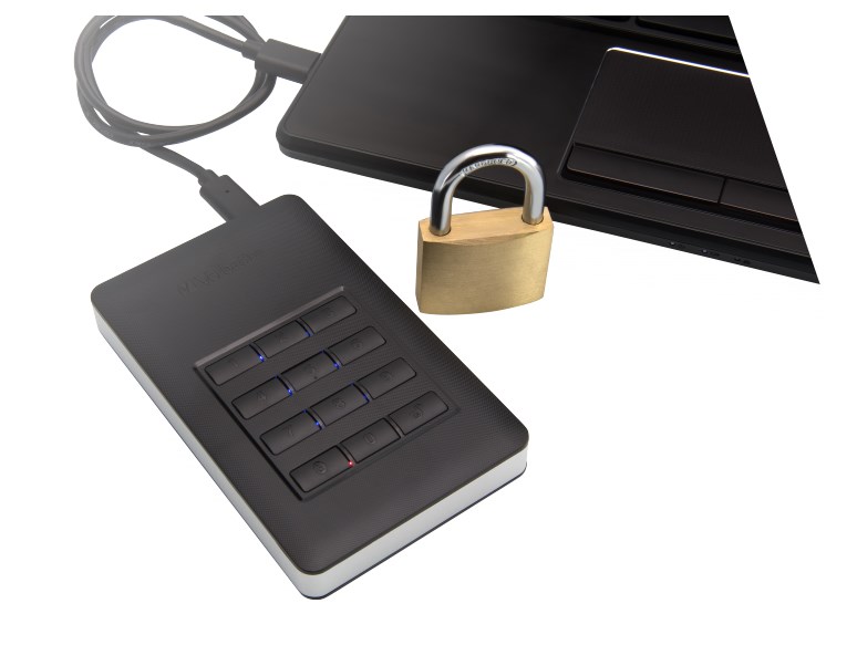 Externý hard disk Verbatim Secure HDD 1TB USB 3.1