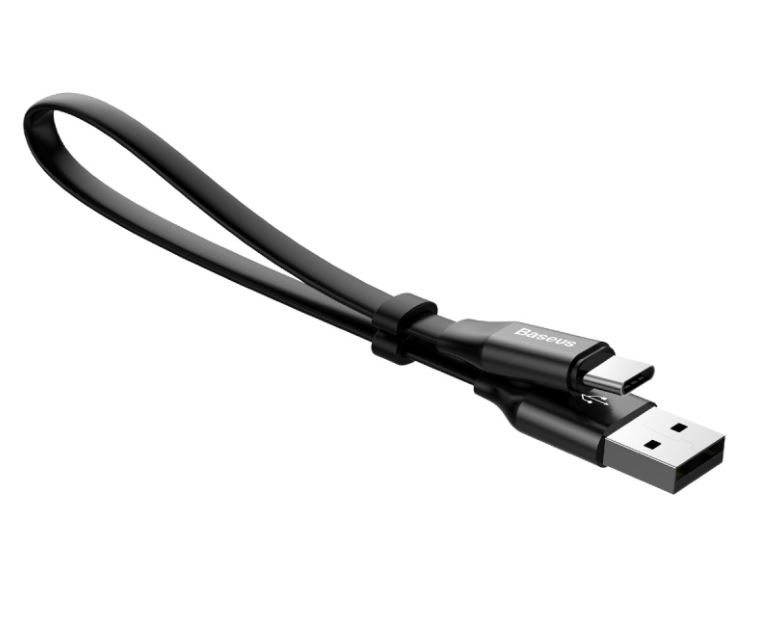Kabel Baseus, Nimble, USB-C, 0,2m, černá