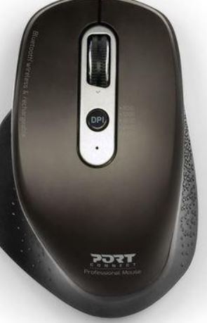 Bezdrôtová myš PORT CONNECT, nabíjací, bluetooth, čierna