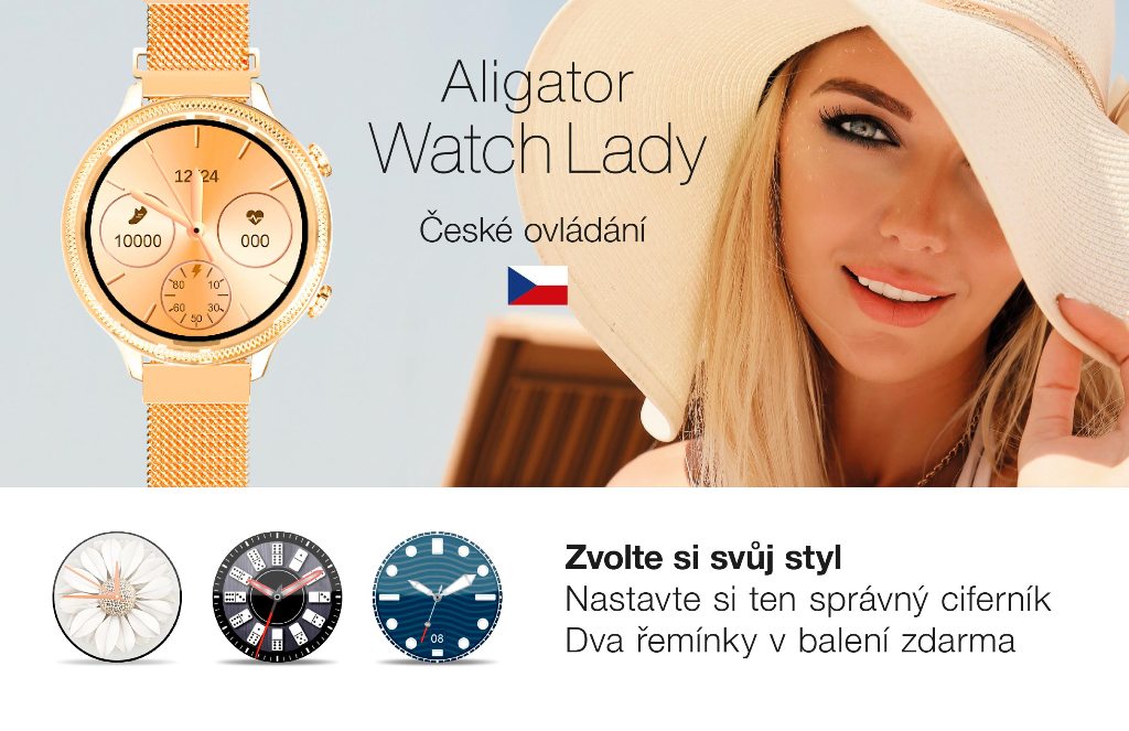 Dámské chytré hodinky Aligator Watch Lady
