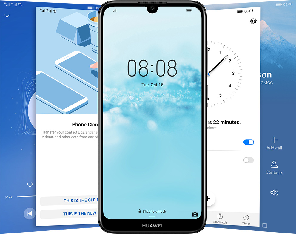 Huawei Y6 2019 - detail ovládania