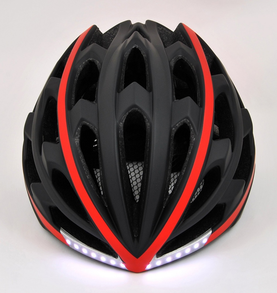 Chytrá helma SafeTec TYR, XL, LED blinkry, bluetooth, černá