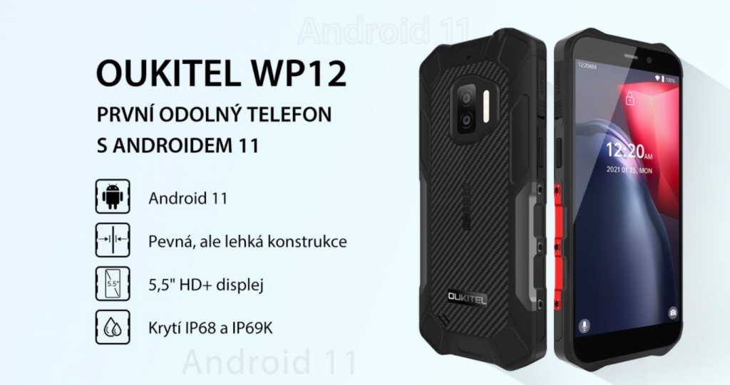 Odolný telefón s Android 11 Oukitel WP12