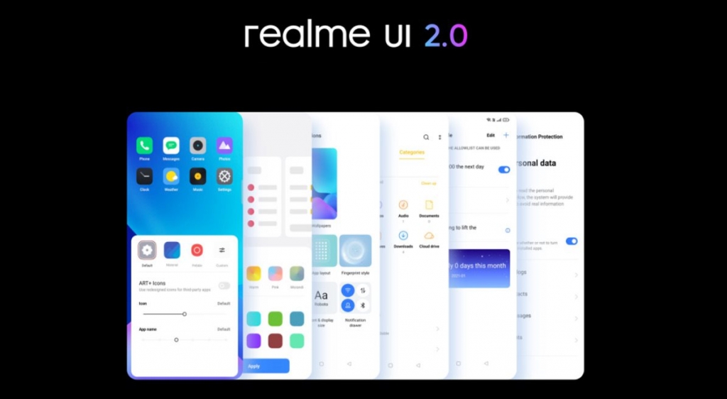 Grafická nástavba Realme UI 2.0