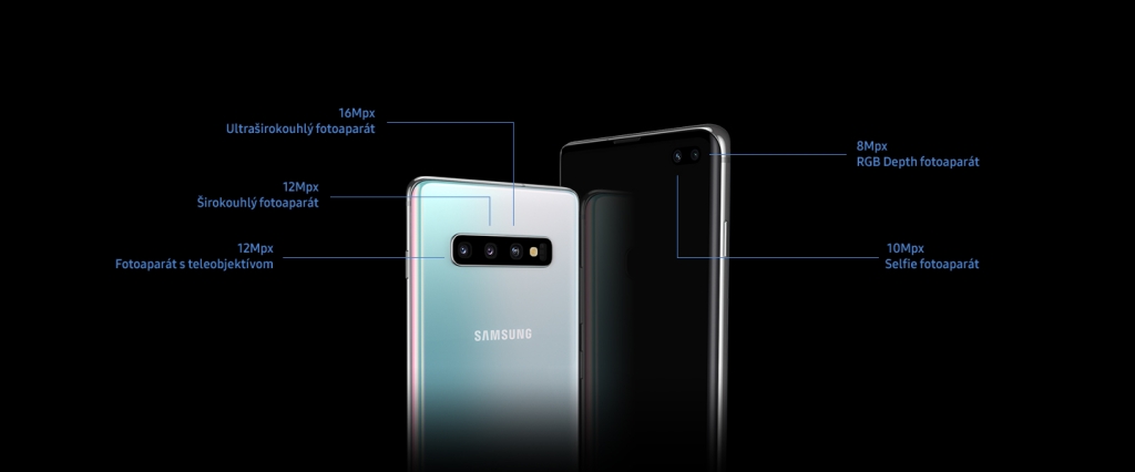 Predný a zadný fotoaparát Samsung Galaxy S10+