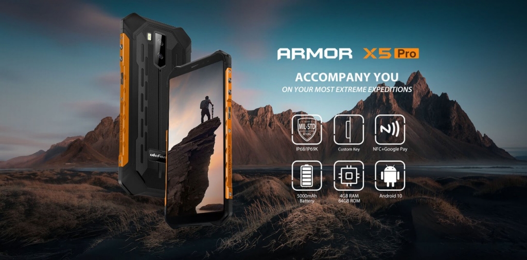 Odolný telefón Ulefone Armor X5 Pro
