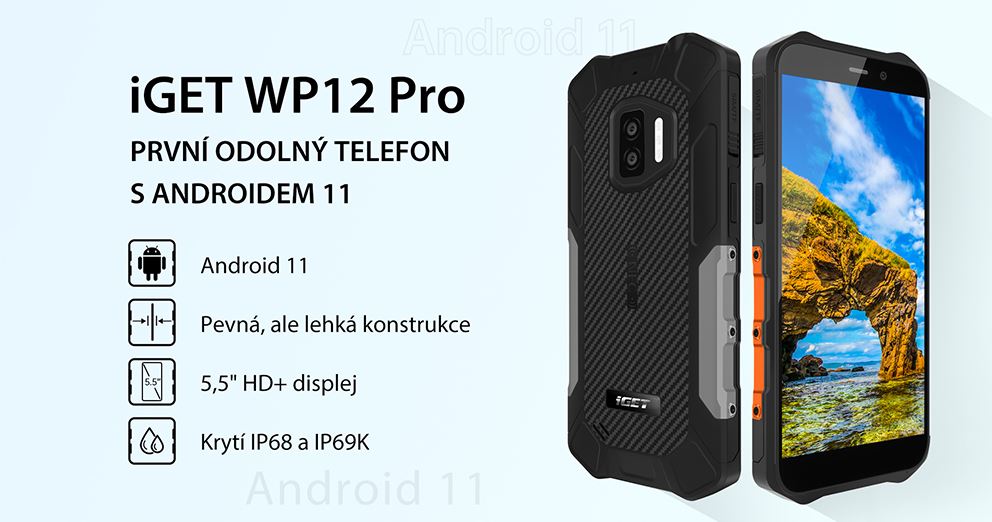 Odolný telefón iGET WP12 Pro