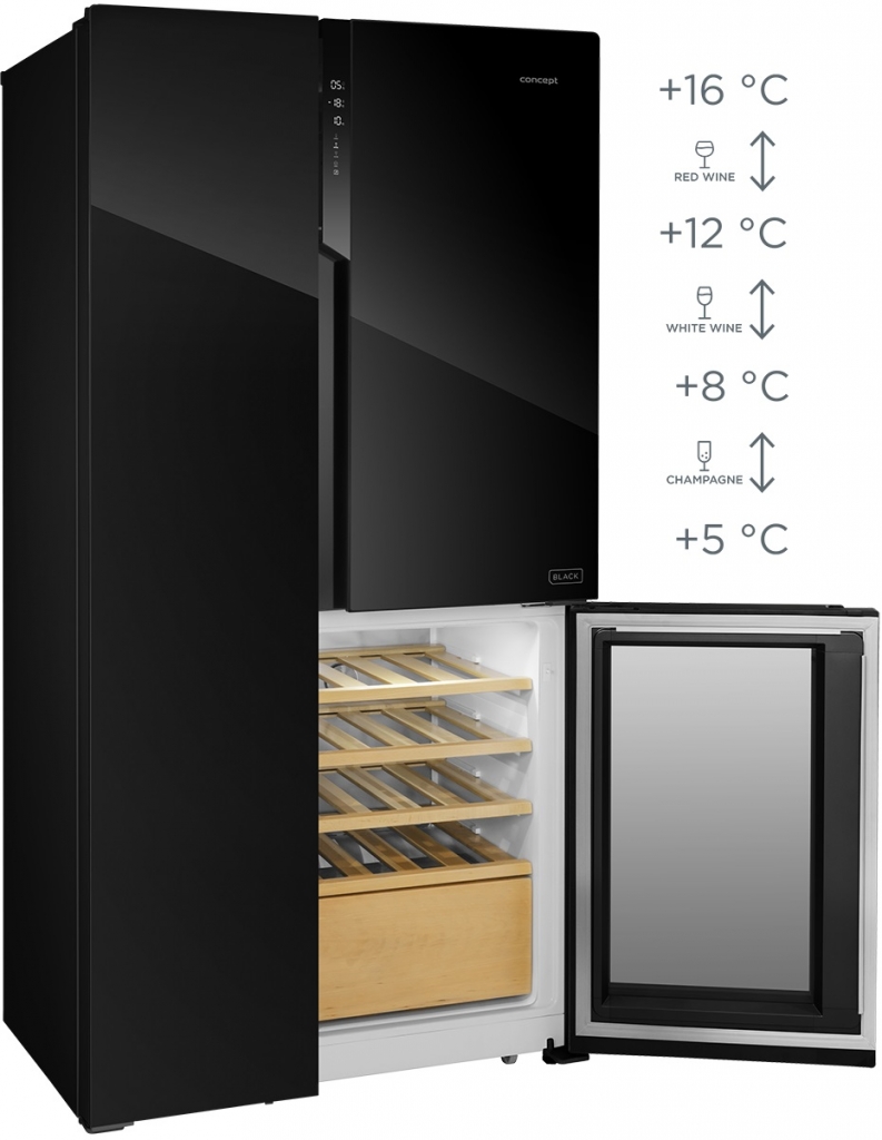 Americká chladnička s vinotékou Concept LA7991bc