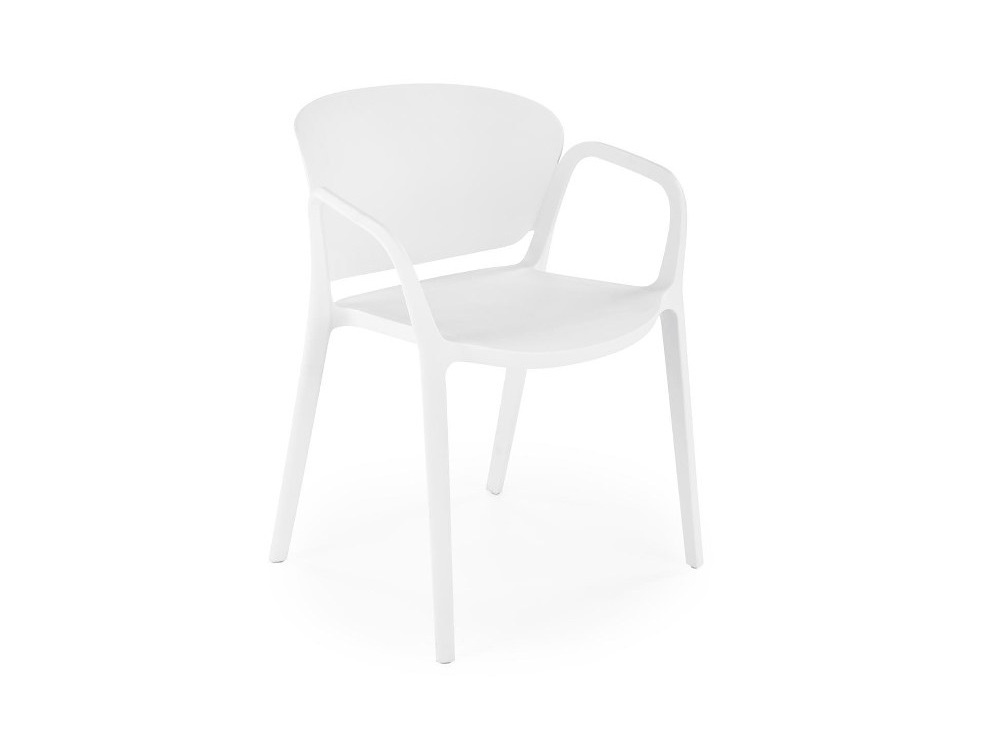 Plastová jedálenská stolička Sicily, biela
