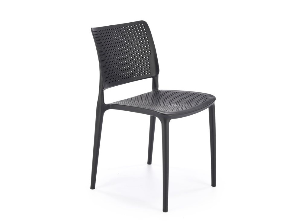 Plastová jídelní židle Capri, černá