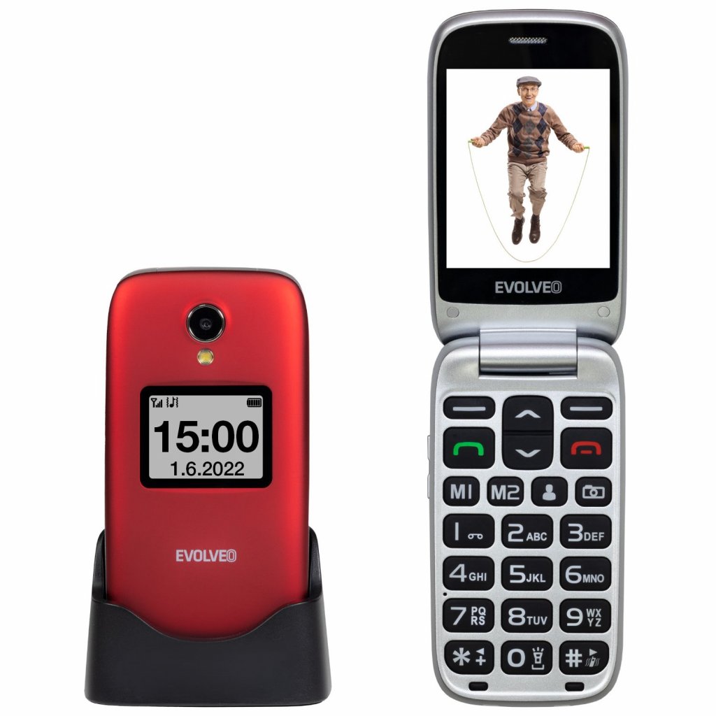 Tlačítkový telefon Evolveo EasyPhone FS