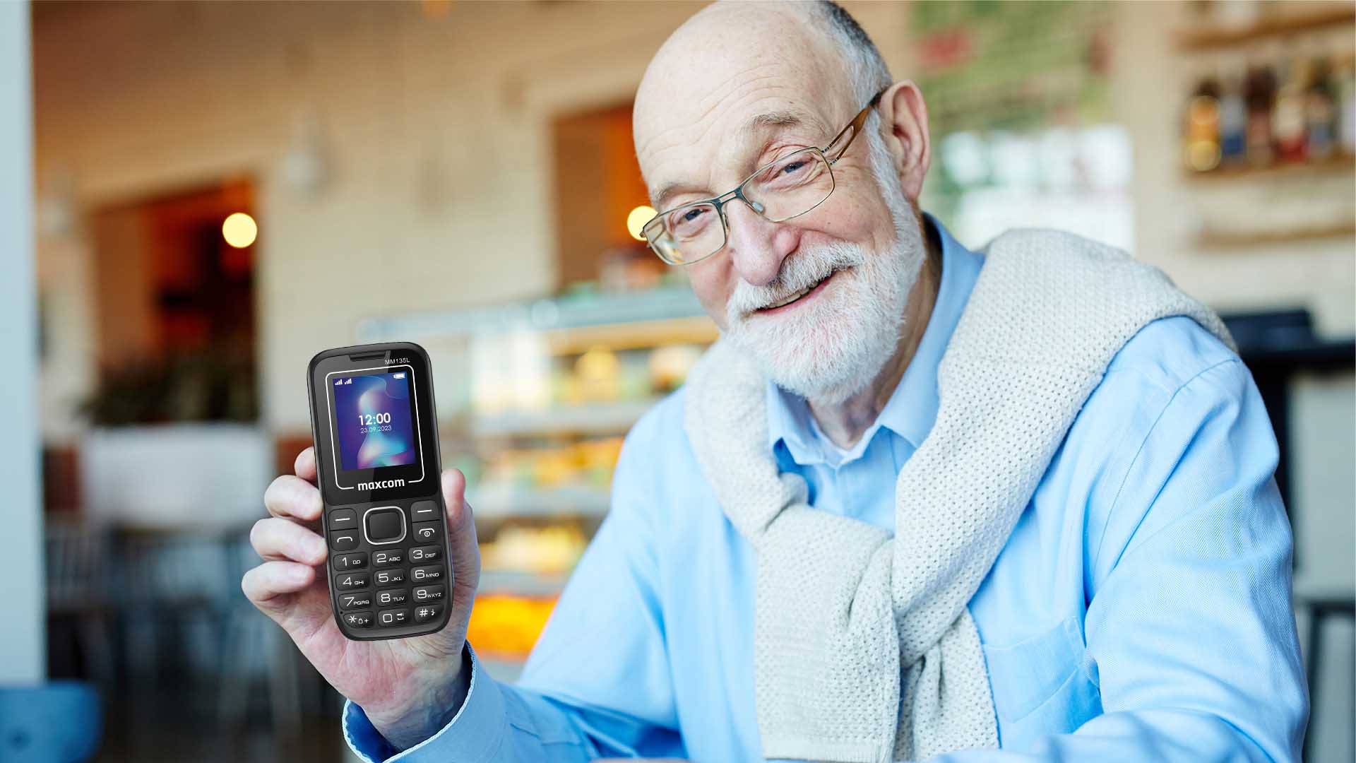 Mobilný telefón pre seniorov Maxcom MM135L