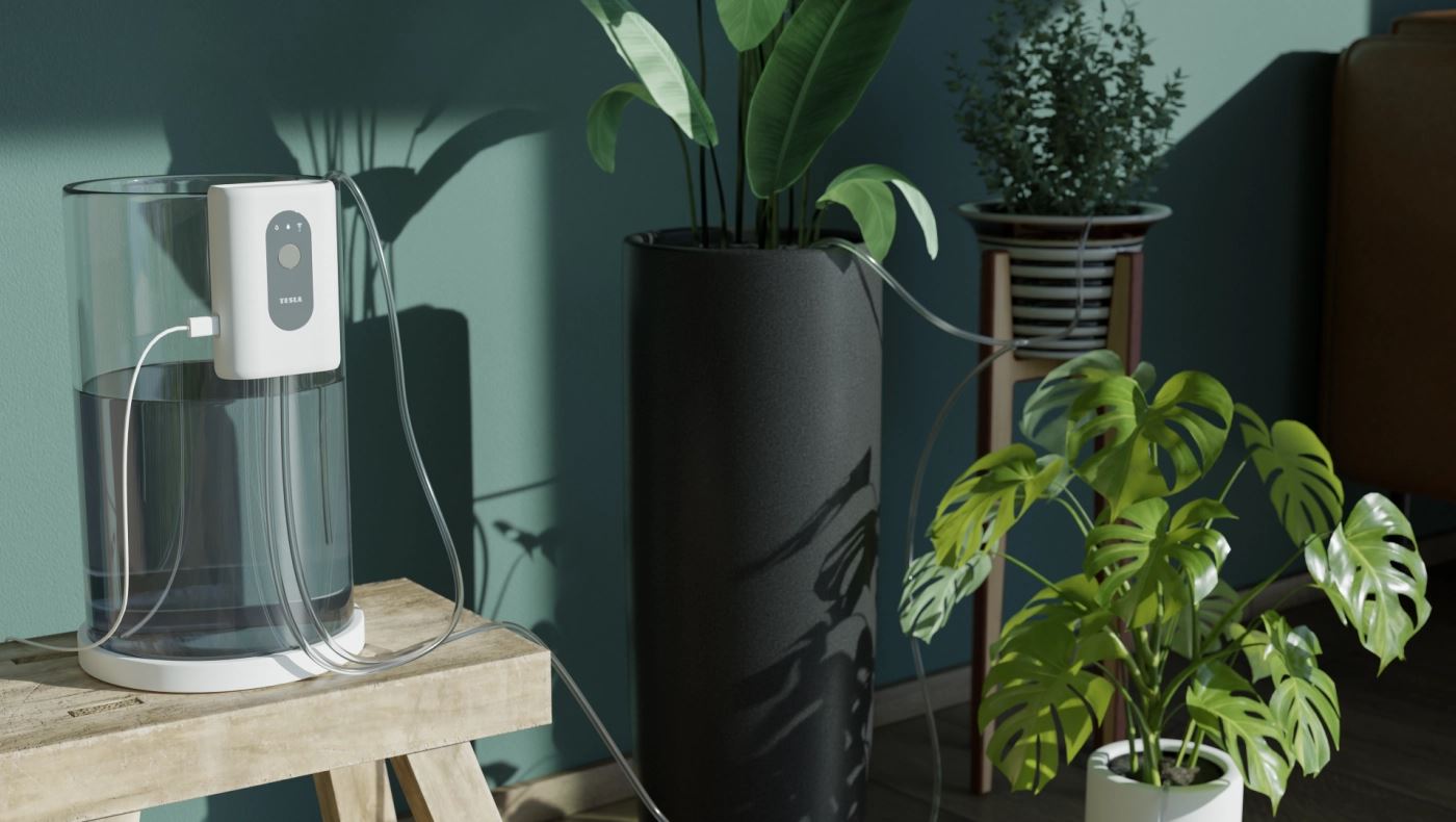 Chytrý systém pro zavlažování rostlin v interiéru TESLA Smart Indoor Irrigation System