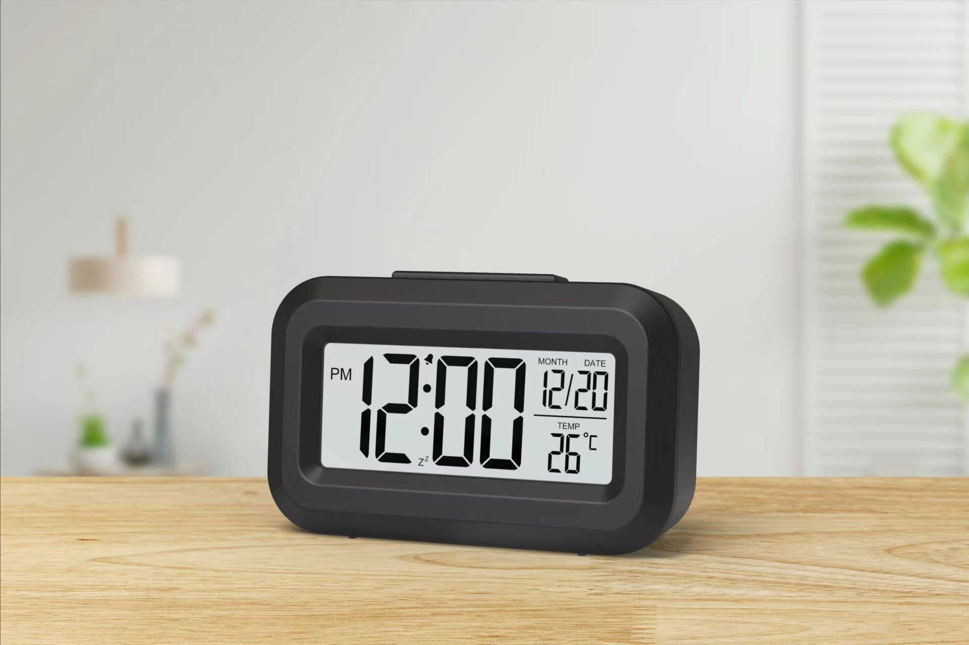 Budík s digitálním teploměrem WG DigiTherm Alarm