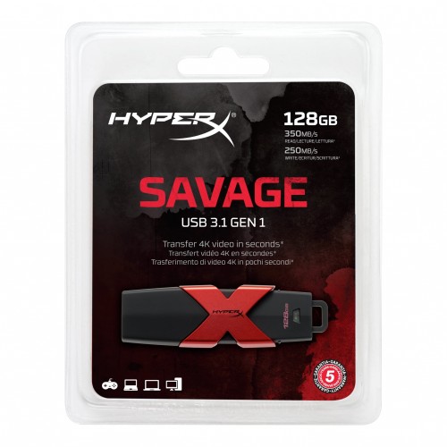 128GB Kingston USB 3.1 HyperX Savage 350/250