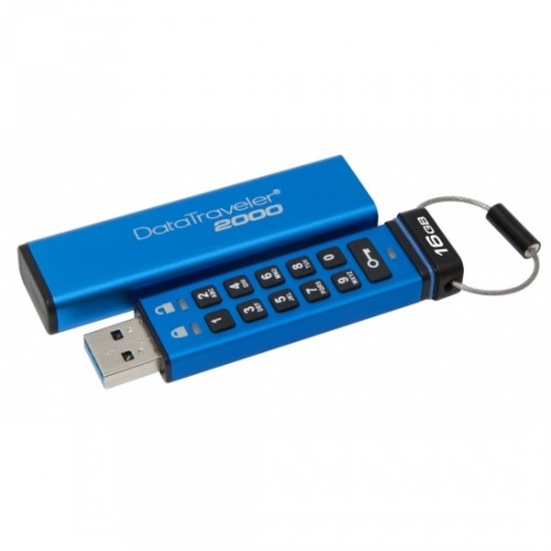 16GB Kingston USB 3.0 DT2000 HW šifrování, keypad