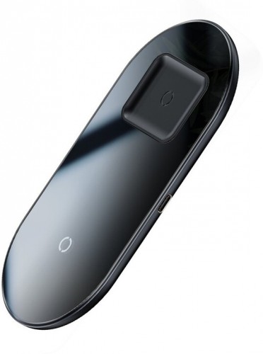 2v1 bezdrátová nabíječka s QI pro telefon a AirPods, 18W, černá