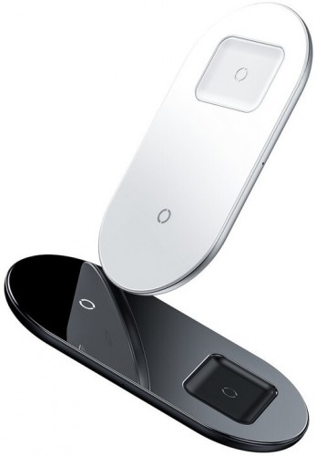 2v1 bezdrátová nabíječka s QI pro telefon a AirPods, 18W, černá