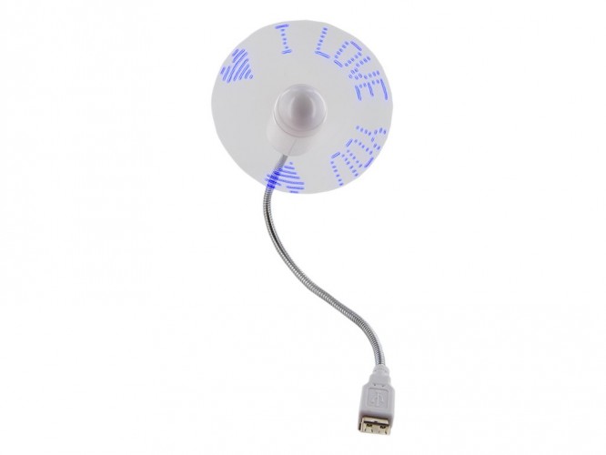4World USB ventilátor Message,flexibilní rameno,stříbro