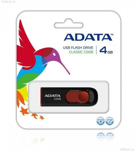 A-Data C008 4GB, černo - červená
