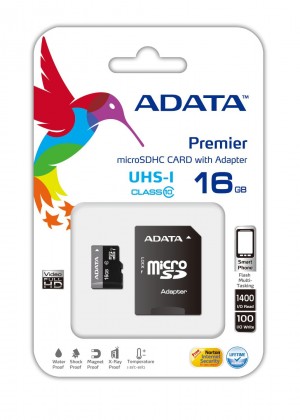 ADATA Micro SDHC Premier 16GB + adaptér AUSDH16GUICL10-RA1